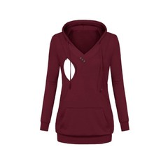 孕婦哺乳連帽長袖上衣