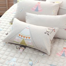 이블랑 아동용 순면 베개커버, 꼬마인디언 베이지, 1개