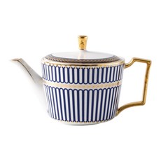 瓷茶壺750ml+禮盒套組, 鈷藍色