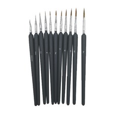 優質毛筆 11種組 黑色, 混合尺寸, 1套