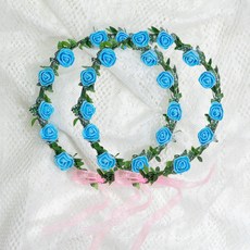 lilydress 玫瑰薄紗花冠 LFC24 2入, 天空