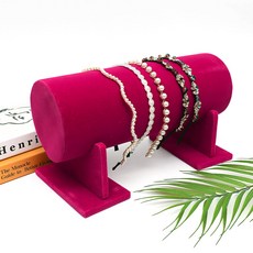 코욜하우키 벨벳소재 머리띠 정리대, 핑크, 1개