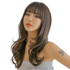 Gabalnara 女用半頂假髮 HUSH層次剪 C字彎燙, 1個, 自然棕色