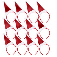 派對朋友聖誕帽髮箍, 混和顏色, 12個