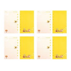 스폰지밥 아카이브 6공 리필속지 그림일기 4p, 1세트