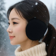 JECO 輕量刷毛保暖運動耳罩, 黑色, 2個