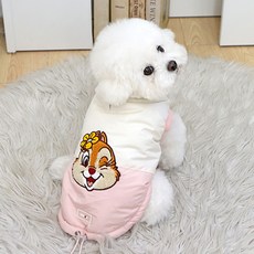 이츠독 디즈니 칩앤데일 구름 패딩, 핑크, 1개