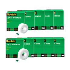 3M Scotch 神奇膠帶補充包 18mm x 15m 5入 + 補充包 12mm x 18m 5入, 混合顏色, 1套
