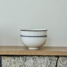 메종오브제 윤도자기 코지 대접 2종 세트, 브라운, 블루, 1세트