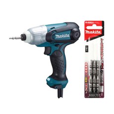 makita 牧田有線衝擊起子鑽 TD0101F+扭力鑽頭 A-50924 套組, 1套