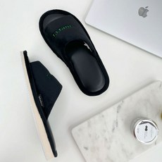 LABELLCO 女款merci刺繡室內拖鞋, bb黑色, 1個