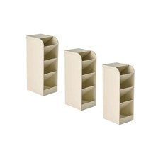 Sollum 書桌整理桌面收納盒 小型, 3個, 米色