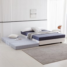 잠N 탄탄한 고밀도 토퍼 매트리스, 그레이, 150mm