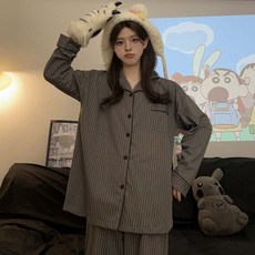 Twista情侶款襯衫式睡衣上下套裝