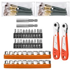 MONACO OLIVE 適合狹窄空間的多功能棘輪扳手螺絲起子 + 透明收納袋中型套組, 2套