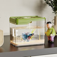 미미네아쿠아 일체형 베타 MINI 사육 배럭박스, 그린, 1개