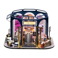 ADICO 書香咖啡廳微型屋DIY套組, 混色, 1個