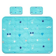 DECOSIN 雙人涼墊+枕套 2入組, 單色