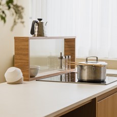 woodray 米爾奇廚房中島玻璃隔板 600, 橡木色