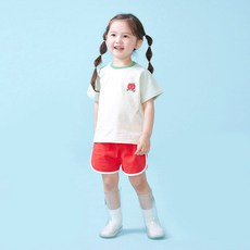 키즈꼬모 아동용 통기성 프룻 반팔 상하의 세트