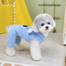 PASTEL PET 寵物無尾熊超細纖維連身衣, 1個, 藍色