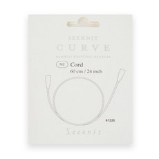 씨니트 yarna 커브 교환식 코드 뜨개 바늘 M2 케이블 60cm 61220, 실버, 1개