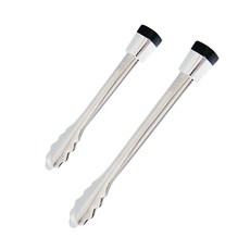 萊姆橄欖不鏽鋼夾 27cm+33cm 2件組, 銀, 1套