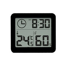 RIVER-GREEN 活體數字台式溫濕度計, 黑色的, 1個