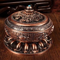 合金仿古香爐 L號, 紅色的