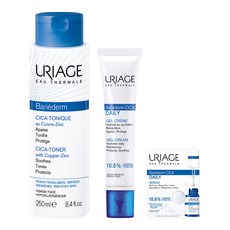 URIAGE 優麗雅 Bariederm積雪草化妝水 250ml+積雪草護膚凝霜 40ml+積雪草精華液1.5ml, 1組