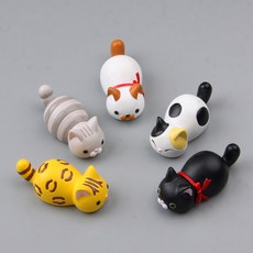 Dpower Shop Kino 五色貓咪冰箱磁鐵 5件組, 混合色