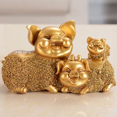The Flow Company 適合喬遷送禮 充滿福氣好運的三隻小豬擺飾, 單一顏色