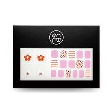 onnu 粉嫩可愛布丁凝膠足部美甲貼, 混合色, 1組