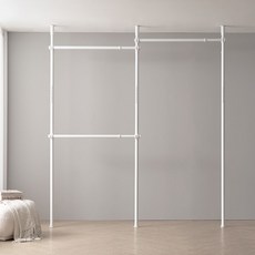 행거전문가 베이직 3단 행거 38mm, 화이트