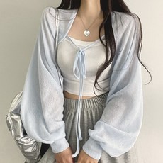 女款綁帶短版開襟衫