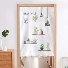 페어링 신선한 파티션 패브릭 아트 벨크로 커튼 가리개 2시리즈