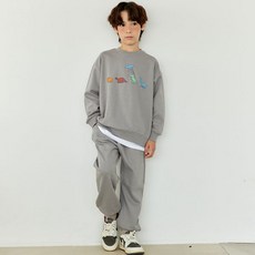 vavkids 童款UFO恐龍圖案長袖上衣+長褲組