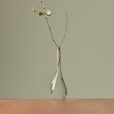 일본풍 투명 유리 오브제 화병 A MW0129, 솔리드
