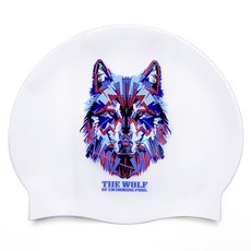 Ohora Studio Wolf 矽膠皺褶泳帽, 白藍色