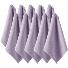 프롬코튼 30수 순면 무지 고리수건, 10개, 퍼플