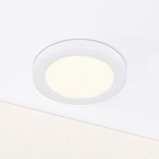 원하 DS 원형 슬림엣지 직부등 LED 12W 플리커프리 15.2cm, 화이트 + 주백색