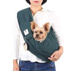 Kandosports 寵物 Boutu 斜揹袋, 深綠色, 1個