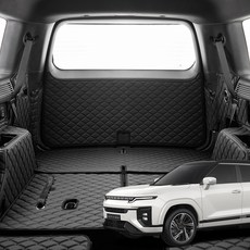 메이튼 트렁크 매트 풀커버 + 트렁크 정리함 소형 세트, KGM 액티언 2세대, 블랙