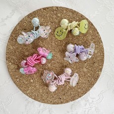 BEASOL 女童可愛吊飾髮圈5款x2件組