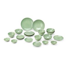 KwangJuYo Me系列Casual Line4人餐具21件組, 飯碗 4p + 湯碗 4p + 圓球 10 4p + 圓盤 14 4p + 圓盤 17 2p + 圓盤 20 + 圓盤 25 + 圓球 24, 溶膠