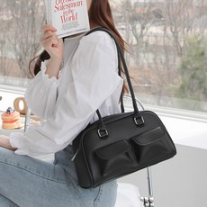 FROM HEAVEN 女款 Maeve 法棍肩揹包 S382, 黑色