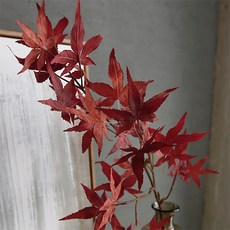 Miss Mone楓樹枝人造花, 紅色的, 1個