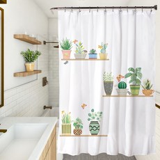 北歐簡約浴室 L93 浴簾 Type7 120 x 180 cm, 1個