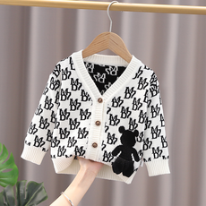 MISOPAPA 兒童MD小熊圖案開襟衫