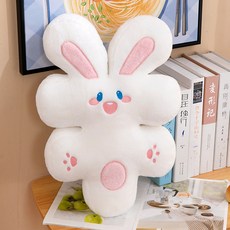 GAPANG 絨毛兔子身體抱枕 IZB018, 01號 白色